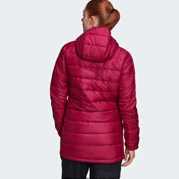 Adidas women's Essentials Light  Down Hooded Parka - Picture 9 of 16